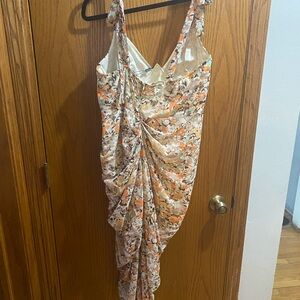 Floral Ruched Dress - Multicolor